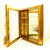 Vintage Italian Gold-Gilt wall Curio Cabinet. Made in Italy by Creazioni Artistiche. Includes three glass shelf's, and...