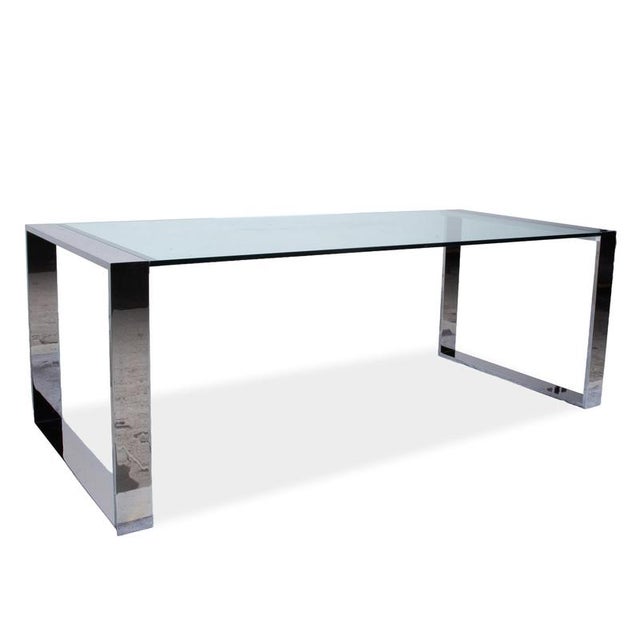 Ring Glass Dining Table in Silver from Orsenigo For Sale - Image 9 of 9