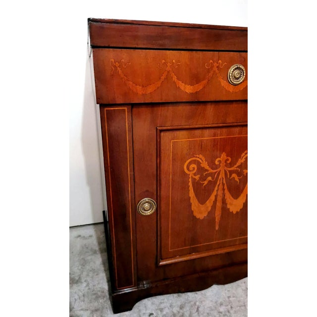 Wood Late 19th Century Biedermeier Style Small Italian Cabinet For Sale - Image 7 of 13