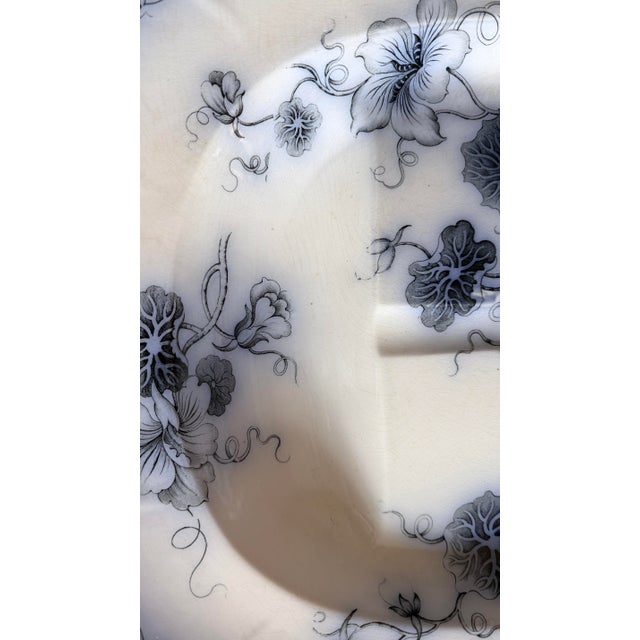 Antique Staffordshire Aesthetic Period Flow Mulberry "Aliwal" Pattern Tree in the Well Meat Platter, Circa 1870 For Sale - Image 10 of 12