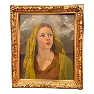 Philippe De Rougemont, Madonna, 1950s, Oil on Canvas, Framed For Sale