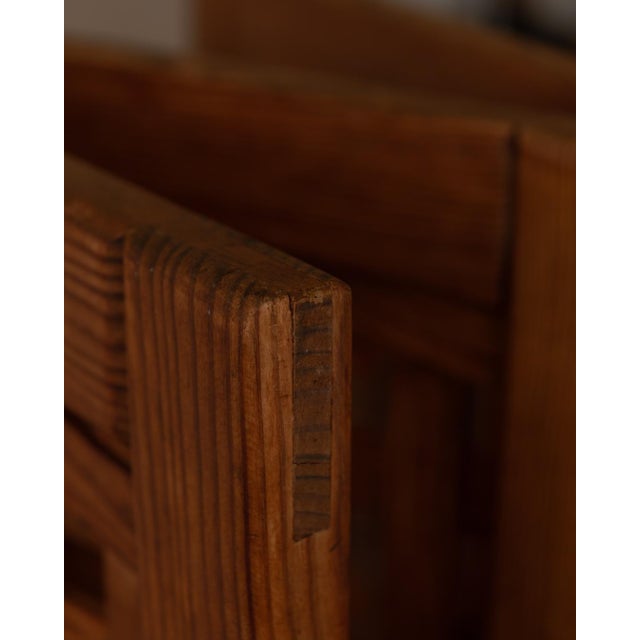 Wood Vintage Wooden Room Divider or Folding Screen in Lattice Weave, 1970s For Sale - Image 7 of 17