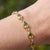 Natural Peridot Teardrop Bracelet | Dainty Gemstone Link Chain Bracelet | August Birthstone Bracelet for Woman For Sale - Image 4 of 4