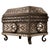 Antique 19th Century Indian Bidriware Pandan Silver & Brass Casket Jewelry Box For Sale In Portland, OR - Image 6 of 12