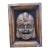 Japanese 1960s Wooden Carved Buddha Head Mask - Vintage Framed 12x15 For Sale