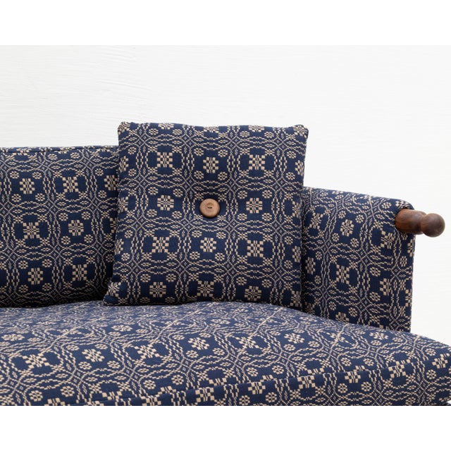 BDDW BDDW Palfrey Sofa With Walnut Arms, Feet, and Button Detail For Sale - Image 4 of 5
