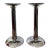 Karl Springer Chrome & Brass Postmodern Candlestick Holders For Sale