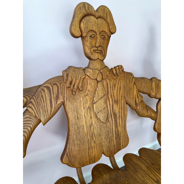 1980s 1980 Andrew Willner Three Person Bench/Signed and Dated For Sale - Image 5 of 12