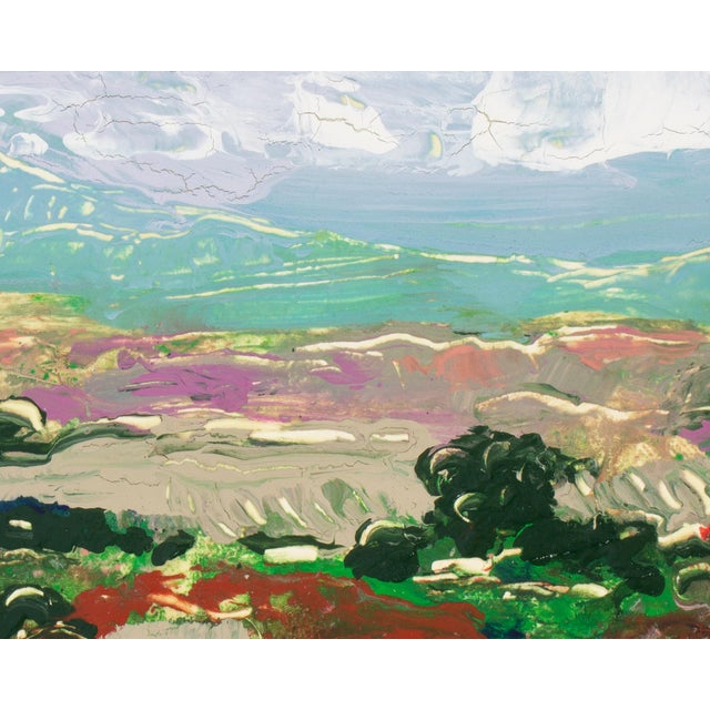 1980s 1980s Abstract Acrylic Landscape by Harry Hilson For Sale - Image 5 of 8