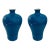 Large Blue Glaze Porcelain Vases Pair For Sale