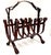 Wrought iron rack is cast and painted to resemble leather strapping, similar to famous designer leather equestrian gear...