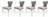 Baker Clara Chairs Leather & Brass Set of 4 For Sale