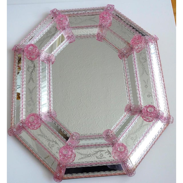 Antique Murano Floral Mirror, 1930s For Sale - Image 10 of 10