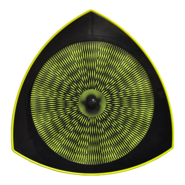 Vintage 1996 Rabbit Tanaka Lumaseries CyberSpace Neon Green Kinetic Wall Art (B) For Sale