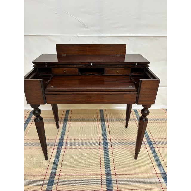 1920s 1920s Solid Mahogany Colonial MFG Co Desk For Sale - Image 5 of 13