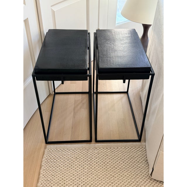 Uttermost Pair Uttermost Telone Side Tables For Sale - Image 4 of 6