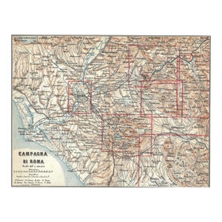 Antique Map of the Roman Campagna For Sale
