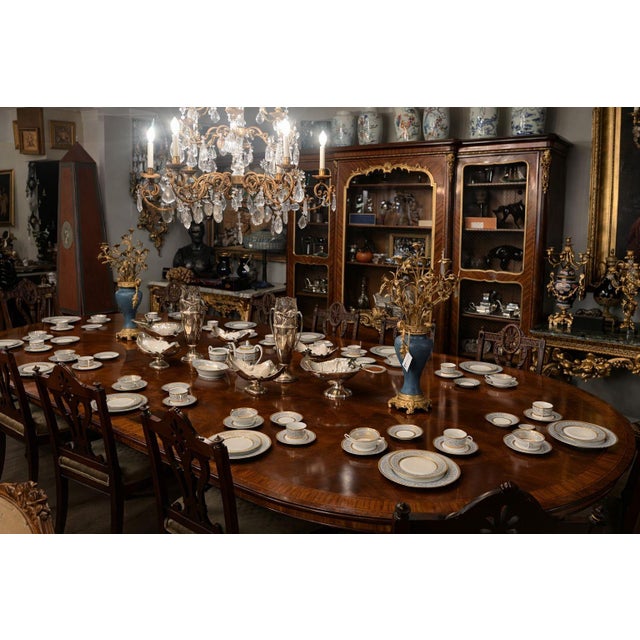 A refined and highly decorative Haviland Limoges porcelain dinner service for twelve, produced in early 20th century...