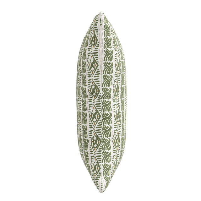 Spritely Home 18" Indoor/Outdoor Pillow in Boho Block Leaf For Sale - Image 4 of 6