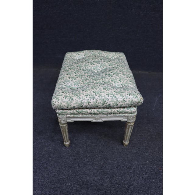 Louis XVI Style Painted Footstool For Sale - Image 9 of 14