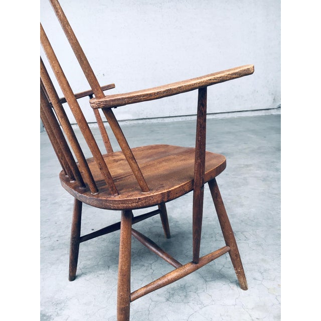 Oak Spindle Back Chairs, 1940s, Set of 4 For Sale - Image 17 of 18