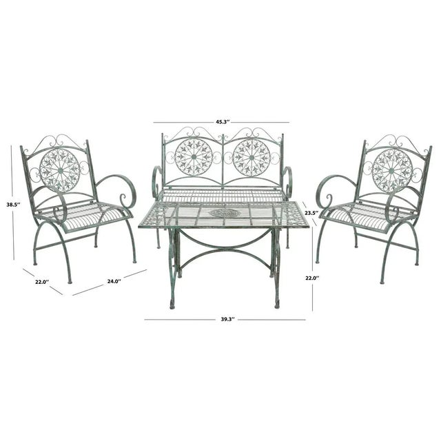 Sophie 4 Piece Set - Antique Dark Green For Sale - Image 4 of 9