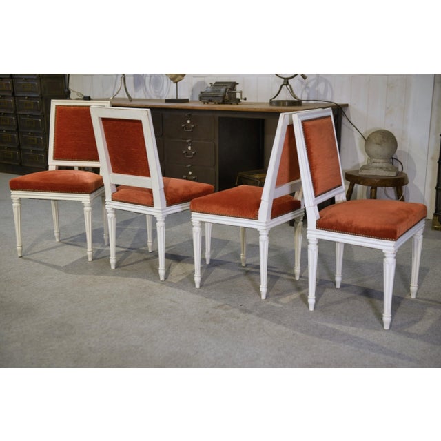 Wood Louis XVI Chairs, 1970s, Set of 4 For Sale - Image 7 of 14