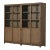 Four Hands Millie Panel & Glass Door Double Cabinet, Solid For Sale