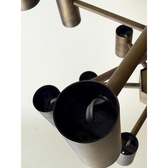 Mid-Century Brass 24-Light Chandelier attributed to Gotthold Schönwandt, Germany, 1960s For Sale - Image 16 of 18