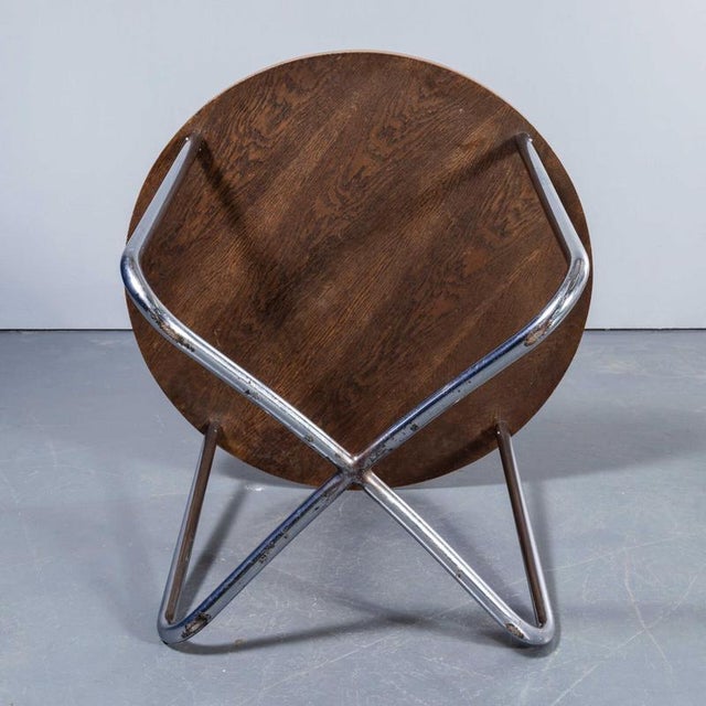 Mid-Century Round Side Table, 1950s For Sale - Image 6 of 9