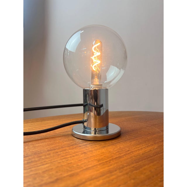 Large Globe Chrome Table Lamp by Motoko Ishii for Staff For Sale - Image 6 of 11