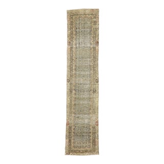 Antique-Worn Persian Malayer Runner, 02'10 X 12'08 For Sale