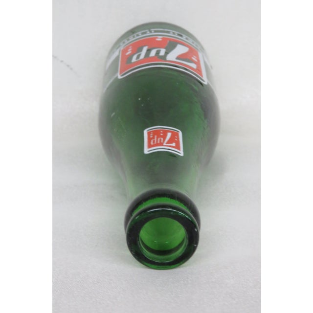 Bottle Green 1950s Seven Up 7up 7oz Green Soda Bottle 4337b For Sale - Image 8 of 9