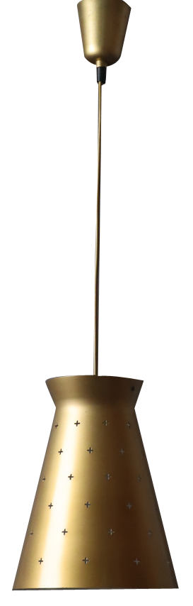 Golden Diabalo Hanging Lamp by Egon Hillebrand for Hillebrand Lighting, 1950s