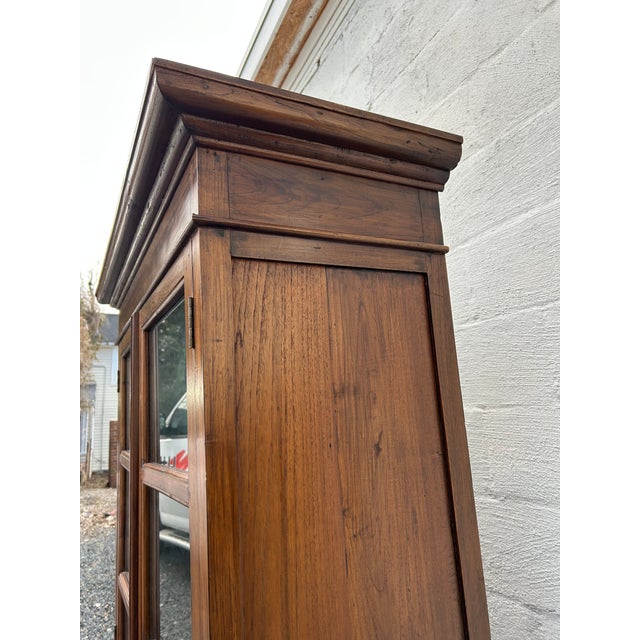 2000 - 2009 Reclaimed Teak Cabinet With Glass Panel Doors For Sale - Image 5 of 16