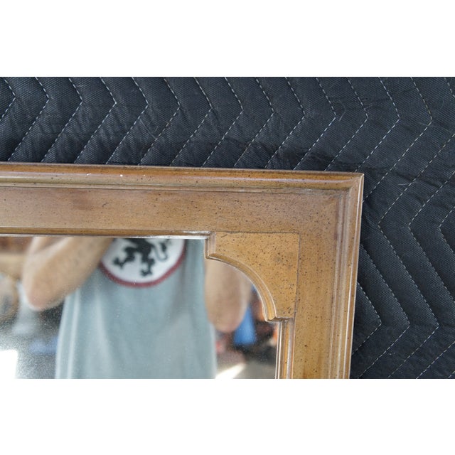 1960s Mid Century Modern Walnut Over Mantel Wall Mirror For Sale - Image 5 of 9