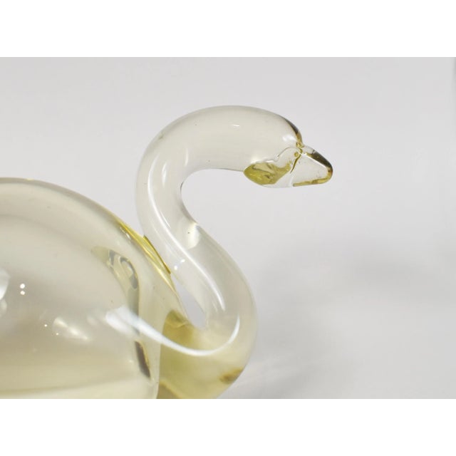 Vintage Hand Blown Swan Bird Model Figurine For Sale - Image 6 of 7