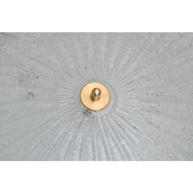 Vintage Italian Transparent Murano Glass Flush Mount Light For Sale - Image 6 of 11