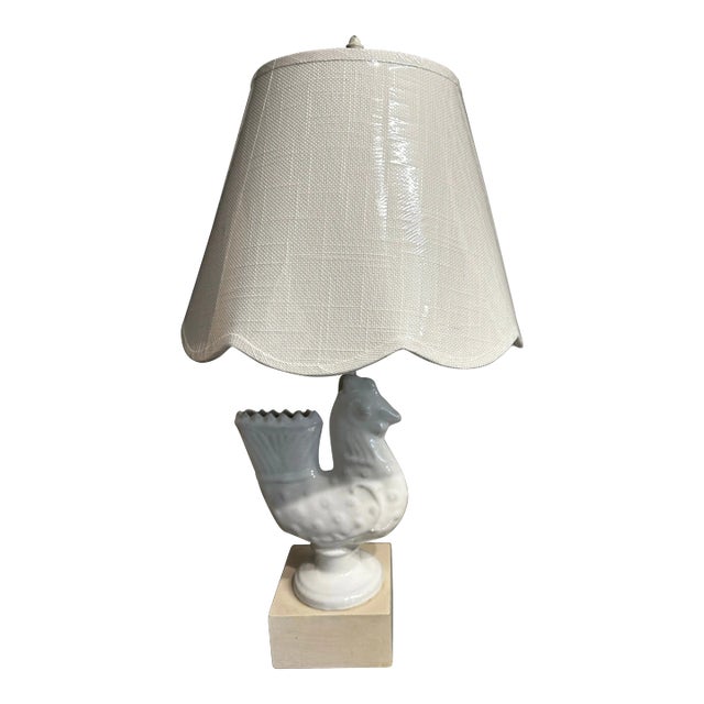 White Farmhouse Style Table Light For Sale