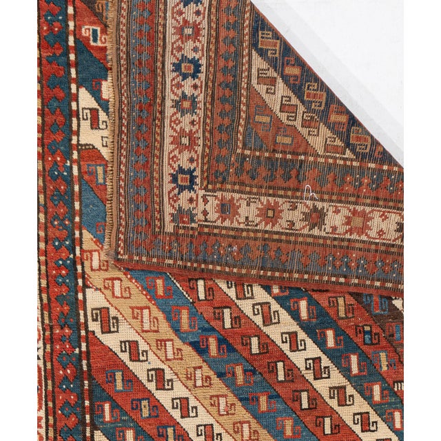 Traditional Antique Circa 1880 Red Caucasian Kazak Hand Knotted Rug 4ft 8in X 7ft 5in For Sale - Image 3 of 9