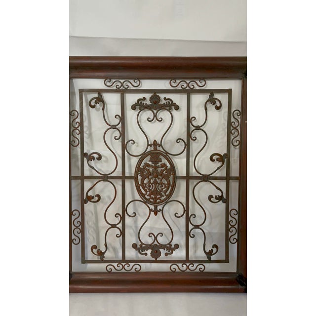 Mediterranean Vintage Wrought Iron Panel Wall Art With Dragons For Sale - Image 3 of 5