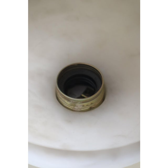 Art Nouveau Cornucopia Chandelier in Alabaster and Brass For Sale - Image 15 of 18