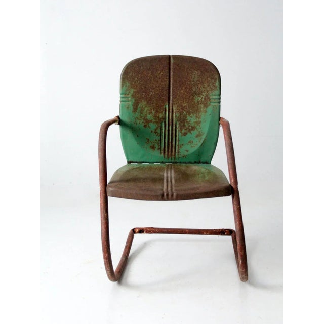 Mid 20th Century Mid-Century Metal Patio Chair For Sale - Image 5 of 11