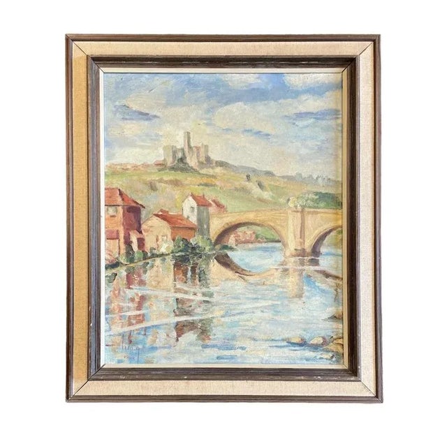 Modern After Hortense Mattice Gordon, Outdoor Scene, Oil Painting, 1944, Framed For Sale - Image 3 of 5