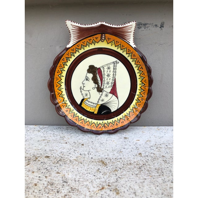 1930s C.1930 French Faience Shell Plate Henriot Quimper For Sale - Image 5 of 5