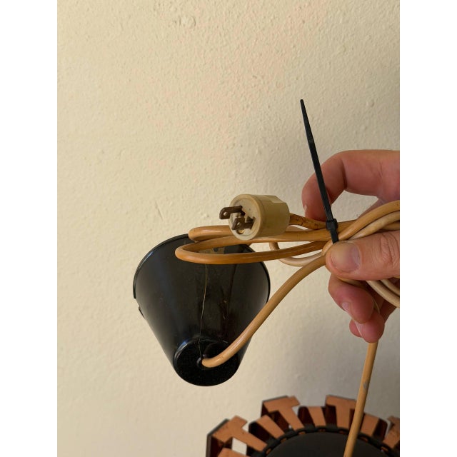 1960s Mid Century Modern Danish Copper & Rosewood Pendant Lamp For Sale - Image 4 of 10