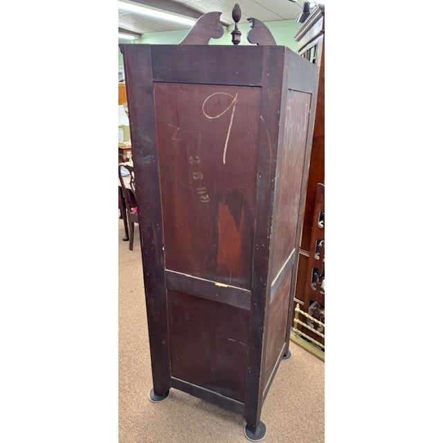 Wood Inlaid Mahogany Federal Style Corner Cupboard For Sale - Image 7 of 9