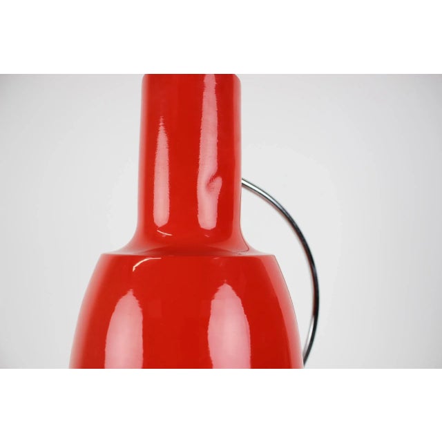 Red Mid-Century Red Table Lamp by Josef Hůrka for Napako, 1970s For Sale - Image 8 of 11