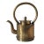 Vintage Chinese Brass Tea Pot W/ Floral Motif For Sale