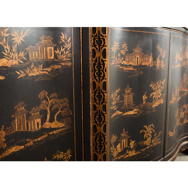 Nancy Corzine Chinoiserie Marble Top Sideboard Dresser Server For Sale - Image 11 of 18